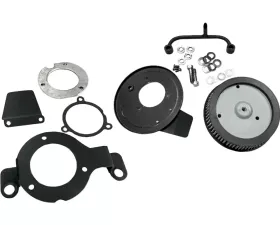 HardDrive Round High Performance Satin Black Air Cleaner And Breather Kit Harley Davidson M8 Models