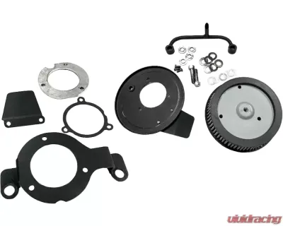 HardDrive Round High Performance Satin Black Air Cleaner And Breather Kit Harley Davidson M8 Models - 120427