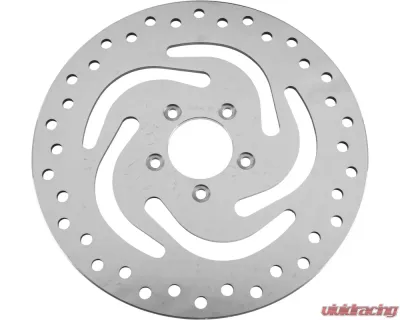 HardDrive Front Drilled Vented Rotor Right OEM Style Stainless Steel With Polished Harley Davidson Touring 2000-2007 | Softail 2000-2014 | Dyna 2000-2005 - 144313