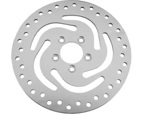 HardDrive Rear Drilled Vented Rotor OEM Style Stainless Steel With Polished Harley Davidson Touring 2000-2007 | Softail 2000-2017 | XL 2000-2010