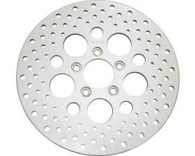 HardDrive Rear Drilled Vented Rotor Stainless Steel With Polished Harley Davidson Touring 2000-2007 | Softail 2000-2017 | XL 2000-2010