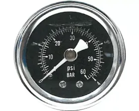 HardDrive Oil Pressure Gauge 60 PSI Black
