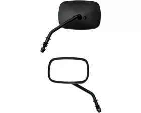 HardDrive Mirror OEM Style Short Stem Matte Black Left