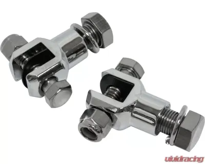 HardDrive Footpeg Clevis Mounts Chrome 3/8"-24 Thread Custom Applications - 30-686C