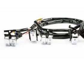HardDrive Chrome Handlebar Switch Kit Black Letters Harley Davidson XL 2007-2013 | Dyna 2007-2011 | Softail 2007-2010