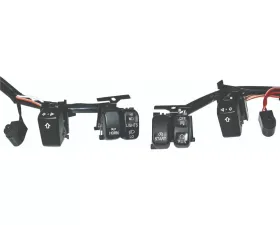 HardDrive Black Handlebar Switch Kit White Letters Harley Davidson XL 2007-2013 | Dyna 2007-2011 | Softail 2007-2010