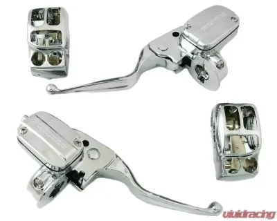 HardDrive Handlebar Control Kit Black Hydraulic Clutch Harley Davidson FLH 2014-2016 - 53981