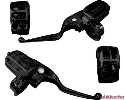 HardDrive Handlebar Control Kit Black Hydraulic Clutch Harley Davidson FLH 2017-Up - 53983