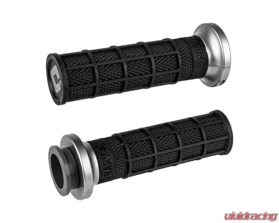 ODI Lock On Waffle Style Grips Black | Graphite For Tbw - V31HTW-BH-H