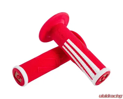ODI Emig2 Pro V2 Lock-On Grip Red | White - H36EPRW