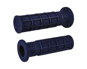 ODI Single Ply Waffle Grips Vtwin Dark Blue