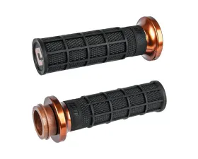 ODI Lock On Waffle Style Grips Black | Bronze For Tbw