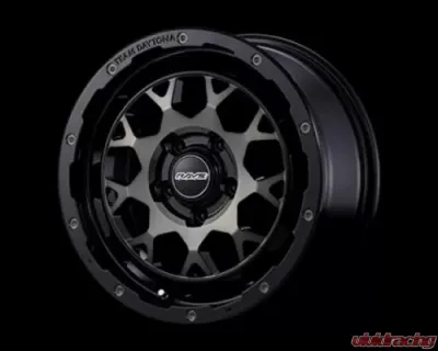 Team Daytona M9 Wheel 17x7 5x114.3 40mm Black/Disc Clear Smoke - WRDM9M40EBBP