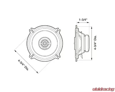 Pioneer 2 Way Speakers 5.25" 250W Pair No Grills - TSG1320S