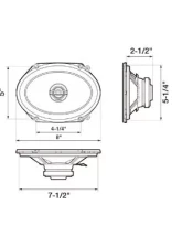 Pioneer 2 Way Speakers 6X8"250W Pair No Grills                                     - TSG6820S - Image 7