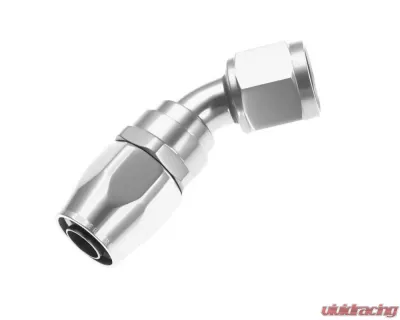Redhorse Performance -06 45 Degree Female Aluminum Hose End - Clear - 1045-06-5