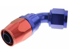 Redhorse Performance -04 60 Degree Double Swivel Hose End-Red & Blue