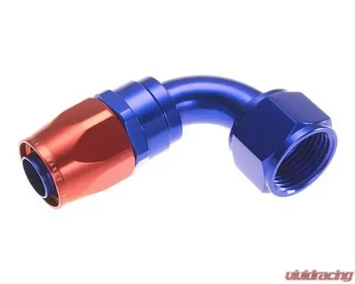 Redhorse Performance -06 90 Degree Swivel-Seal Female Aluminum Hose End - Red & Blue - 1090-06-1