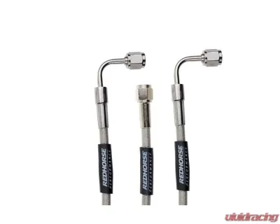 Redhorse Performance Straight -04 AN Female to 90 Degree -04 AN Female 60" Pre-Assembled Brake Line - 3390-04-60