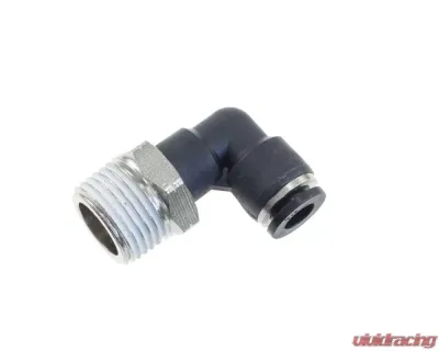 Redhorse Performance 5/32" Vacuum Fitting, Push To Connect, 90 Degree 1/8" NPT Male - Black - 4722-02-03-2