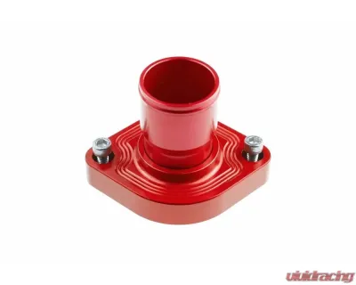 Redhorse Performance Aluminum Water Neck 1.25" Hose for GM LS1, LS2, LS6 Engines (*must use traditional 53 mm SBC thermostat, not LS1 thermostat) - Red - 4910-347-20-3