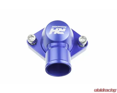 Redhorse Performance Aluminum Water Neck 1.50" Hose for Chevy V8 All Engine - Blue - 4910-350-24-1