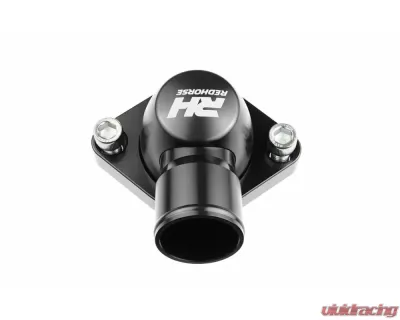 Redhorse Performance Aluminum Water Neck 1.50" Hose for Chevy V8 All Engine - Black - 4910-350-24-2