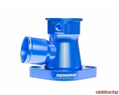 Redhorse Performance 1.25"  Hose Aluminum Filler Neck for all v8 Chevy - Blue - 4910-383-20-1