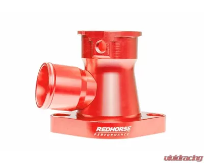 Redhorse Performance 1.25"  Hose Aluminum Filler Neck for all v8 Chevy - Red - 4910-383-20-3