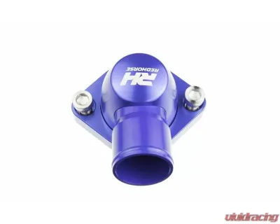 Redhorse Performance Aluminum Water Neck 1.25" Hose for Pontiac V8 Engine - Blue - 4910-455-20-1