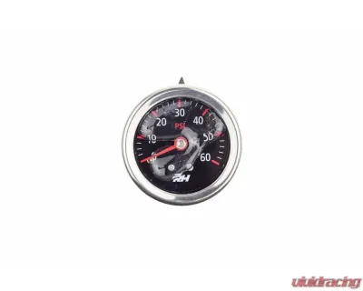 Redhorse Performance Liquid Filled Fuel  Pressure Gauge - 1/8" NPT Inlet - 60psi - Plain Black - 5001-60-3