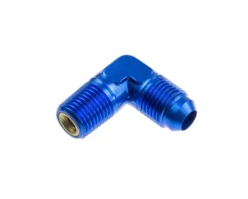 Redhorse Performance -04 AN Male to 1/4 NPT with Nitrous Screen, 90 deg - Blue