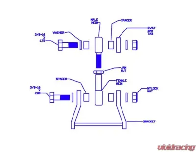 Progress Tech Rear Sway Bar Adapter Kit Honda Civic 2001-2005 - 65.1006