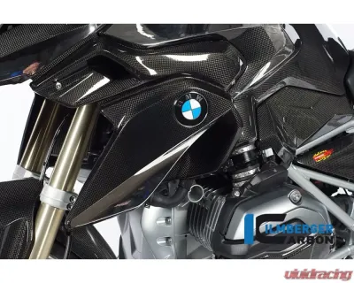 Ilmberger Airtube Left Upper Watercooler Cover Carbon - BMW R1200 GS LC 2013-2016 - WKL.026.GS12L.K