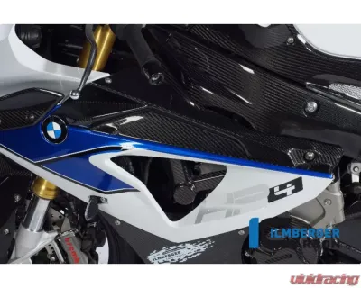 Ilmberger Fairing Side Panel Upper Badge Holder Left Carbon - BMW S1000 RR Street | HP4 - VEL.028.S100S.K