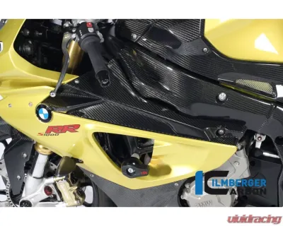 Ilmberger Fairing Side Panel Upper Badge Holder Left Carbon - BMW S1000 RR Street | HP4 - VEL.028.S100S.K