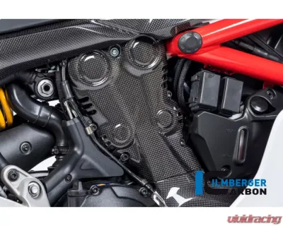 Ilmberger Gloss Vertical Cam Belt Cover Carbon - Ducati Supersport 939 2017+ - ZAV.016.DSS7G.K