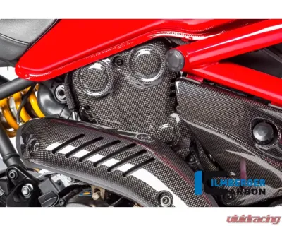 Ilmberger Vertical Gloss Cam Belt Cover Carbon - Ducati Monster 821|1200|1200 R/S - ZAV.013.D12MG.K