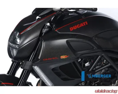Ilmberger Airtube Cover Left Carbon - Ducati Diavel - LKL.007.DIAVE.K