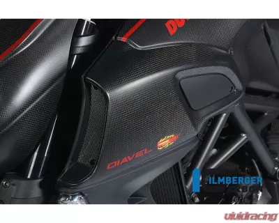 Ilmberger Airtube Cover Left Carbon - Ducati Diavel - LKL.007.DIAVE.K