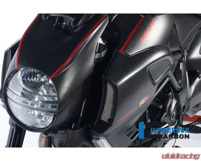 Ilmberger Airtube Cover Left Carbon - Ducati Diavel - LKL.007.DIAVE.K