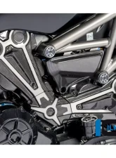 Ilmberger 3pc Gloss Cam Belt Covers w/ Chrome Decal Ducati XDiavel/XDiavel S 2016+                                     - ZAO.099.XD16G.K - Image 3