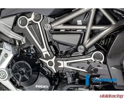 Ilmberger 3pc Gloss Cam Belt Covers w/ Chrome Decal Ducati XDiavel/XDiavel S 2016+ - ZAO.099.XD16G.K