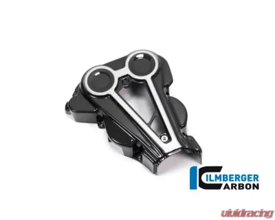 Ilmberger 3pc Gloss Cam Belt Covers w/ Chrome Decal Ducati XDiavel/XDiavel S 2016+ - ZAO.099.XD16G.K
