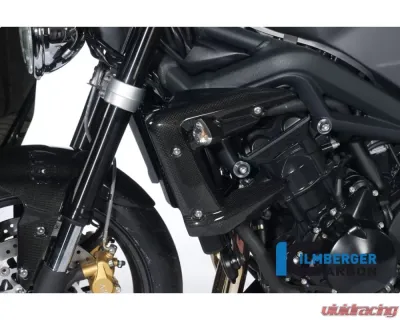 Ilmberger Radiator Cover Left Carbon - Triumph Street Triple 675 - WKL.009.TRSTR.K
