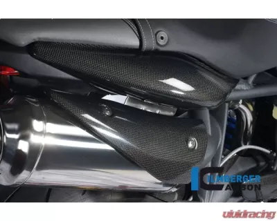 Ilmberger Exhaust Protection Right Carbon - Triumph Street Triple 675 - AHR.004.TRSTR.k