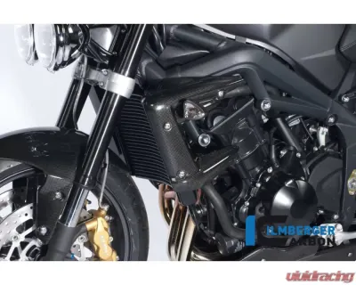 Ilmberger Radiator Cover Left Carbon - Triumph Street Triple 675 - WKL.009.TRSTR.K