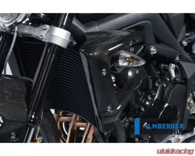 Ilmberger Radiator Cover Left Carbon - Triumph Street Triple 675 - WKL.009.TRSTR.K
