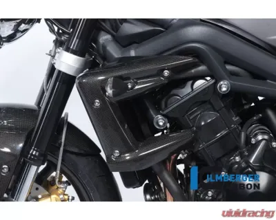 Ilmberger Radiator Cover Left Carbon - Triumph Street Triple 675 - WKL.009.TRSTR.K