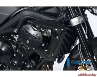 Ilmberger Radiator Cover Right Carbon - Triumph Street Triple 675 - WKR.010.TRSTR.K